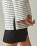 Women's Relaxed Cotton Long Sleeve - Striped - Flint Stone Stripe